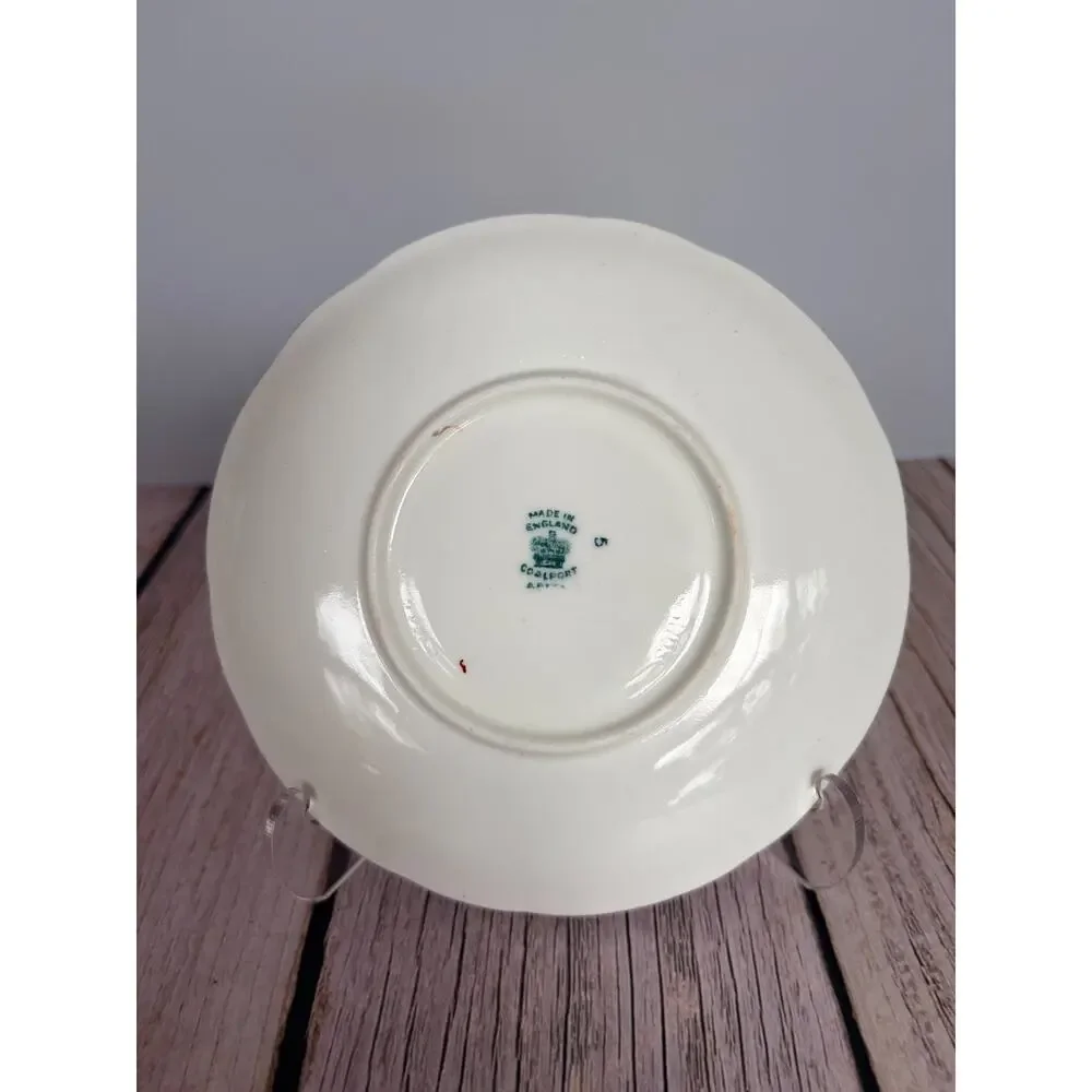 Coalport Indian Tree Saucer England Floral Gold Trim Replacement
